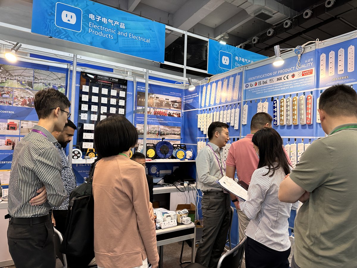 At the Canton Fair booth