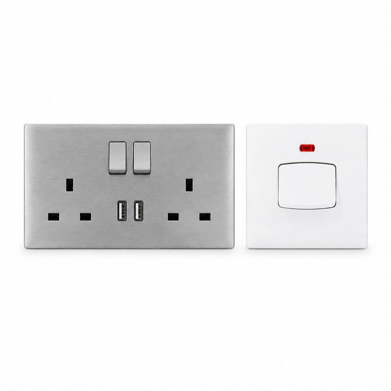 Wall sockets and switches