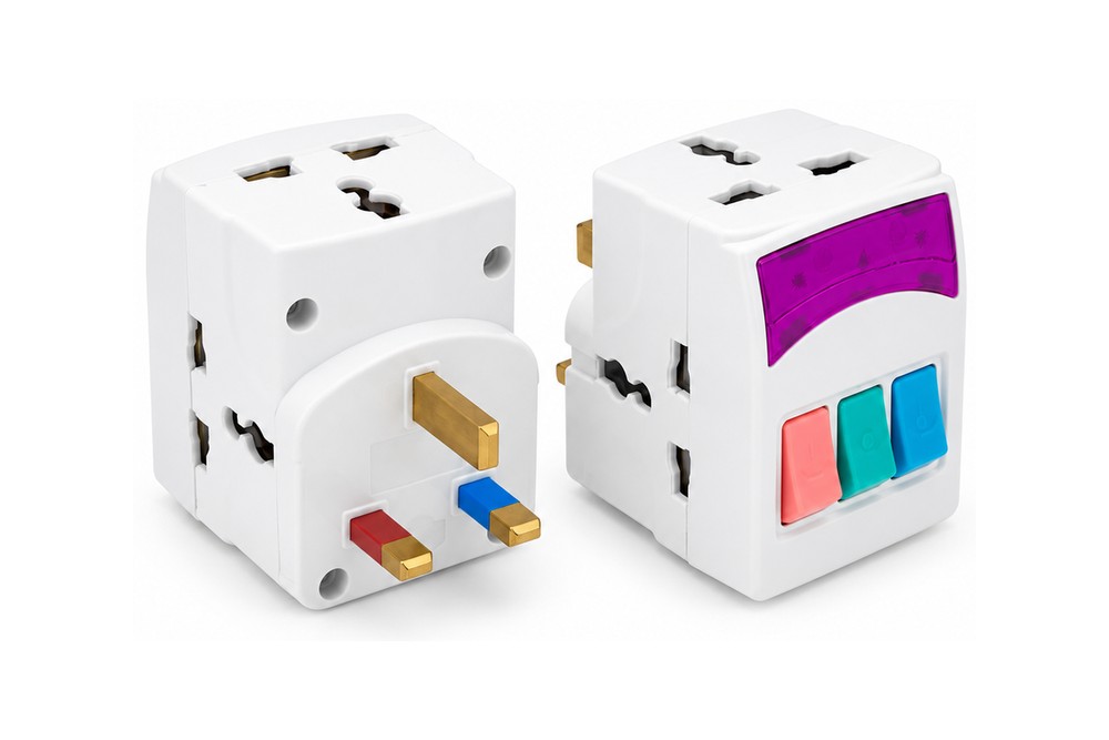 303MS UK 2-Way Plug Adapter with Cable