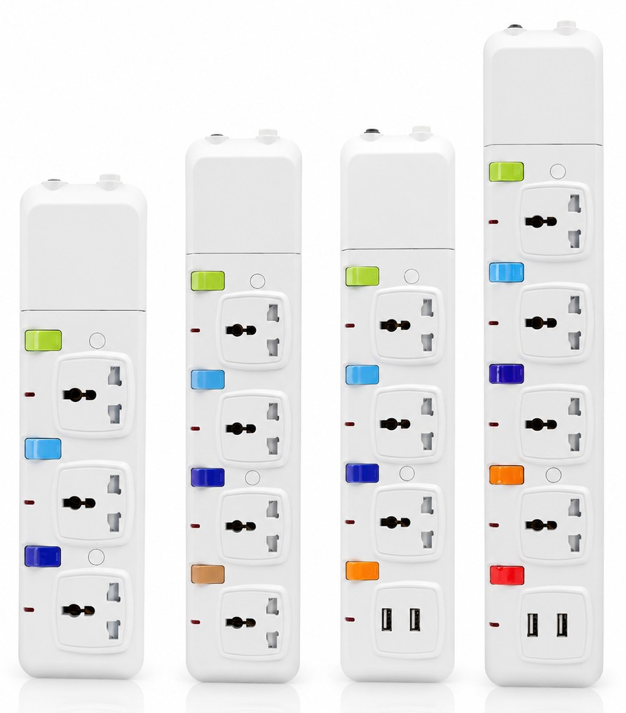 3-6 Way Extension Socket with Surge Protected & USB & Type-C