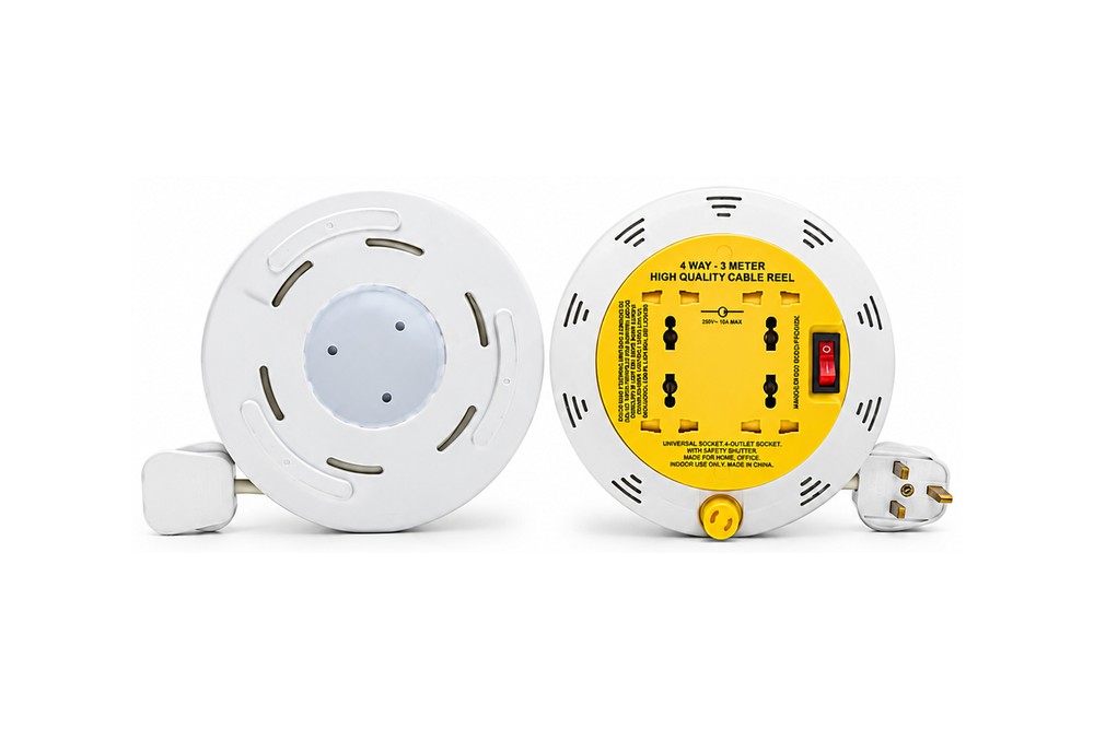 8283M 4-Way Universal Cable Reel with Carry Handle