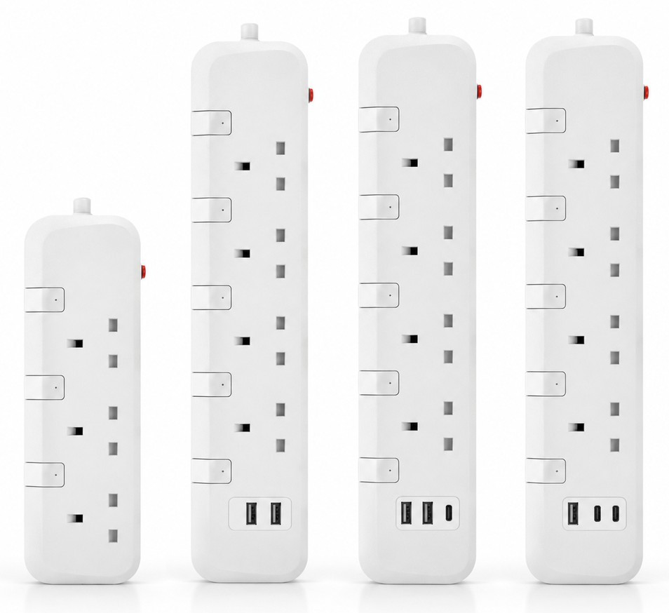 2-4 Way Extension Socket with Surge Protected & USB & Type-C