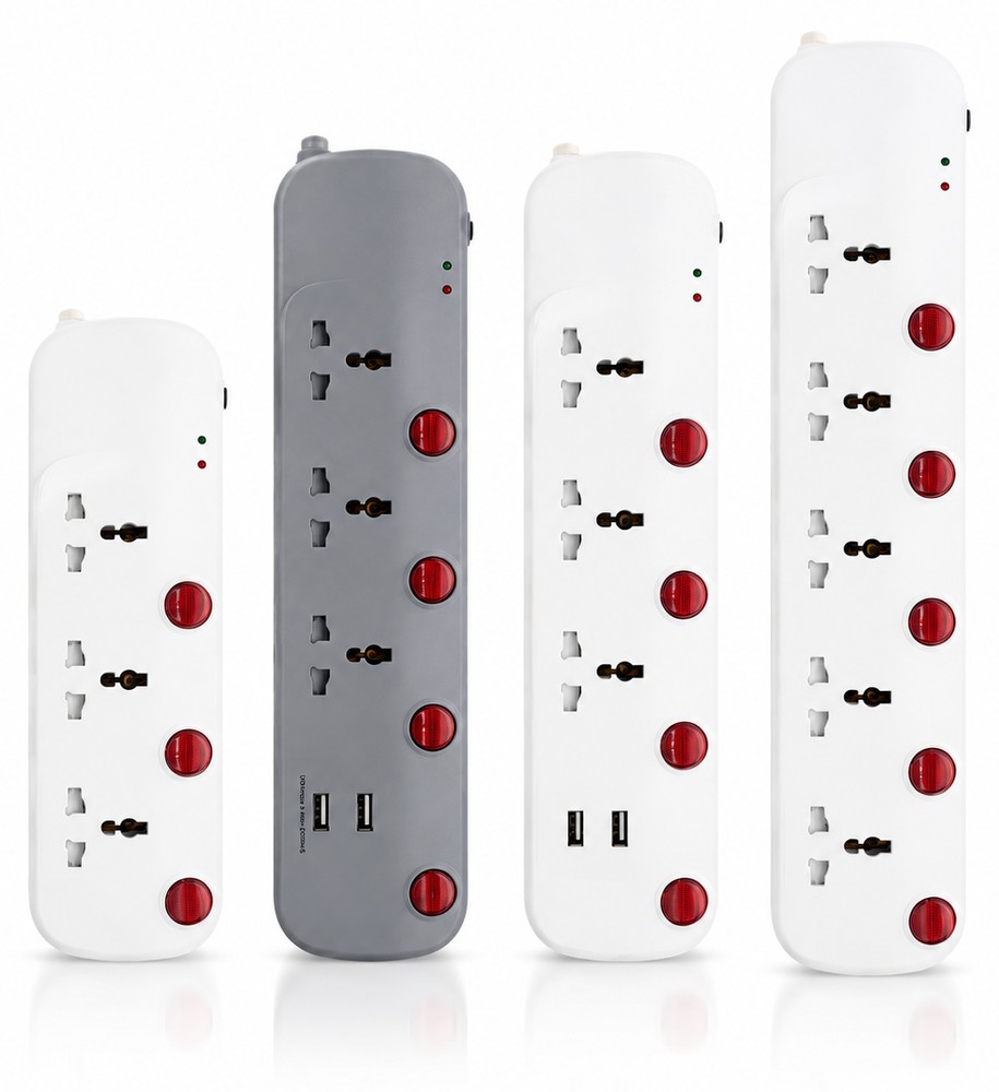 3-6 Way Extension Socket with Surge Protected & USB
