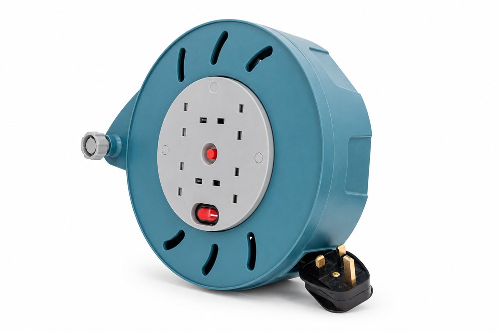 CR01 Retractable Extension Cord Reel (13A UK Plug)